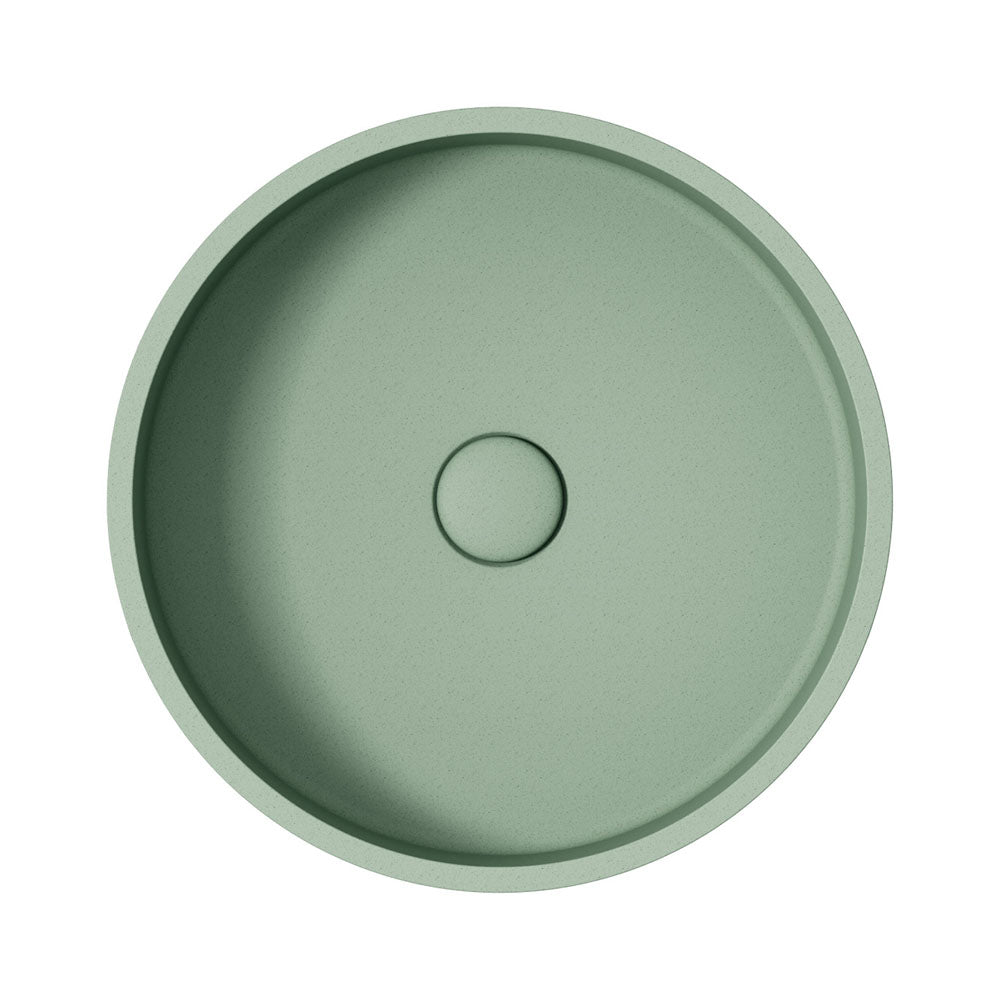 Jada Round Concrete Above Counter Basin - Sage