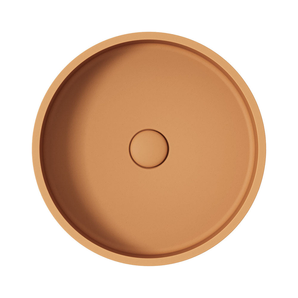 Jada Round Concrete Above Counter Basin - Tuscan