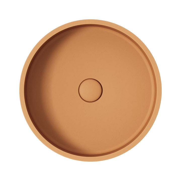 Jada Round Concrete Above Counter Basin - Tuscan
