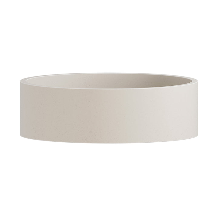 Jada Round Concrete Above Counter Basin - Vanilla