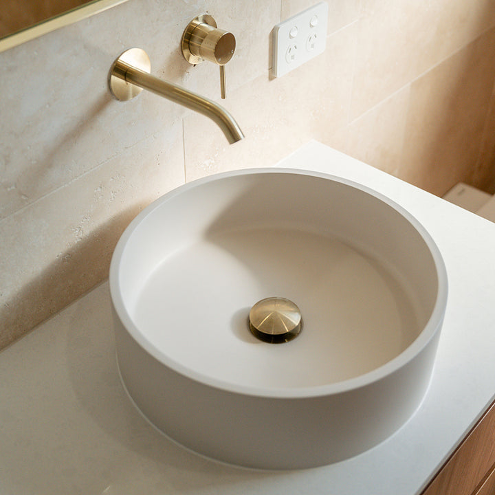 Jada Round Concrete Above Counter Basin - Warm White