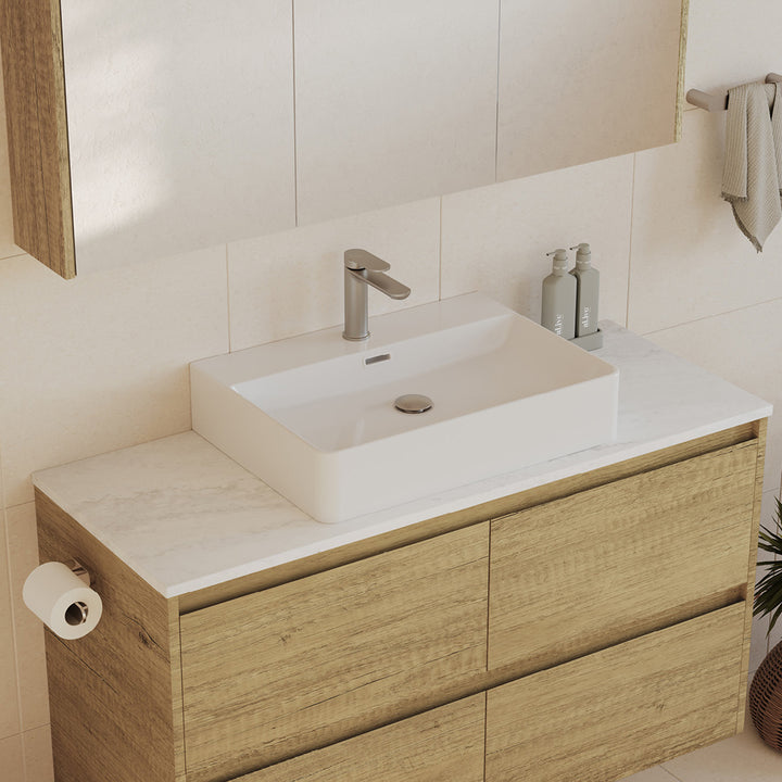 Petra 600 Above Counter Basin - Gloss White