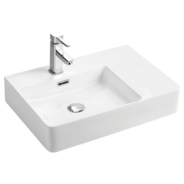 Petra Left-Hand Wall Basin - Gloss White