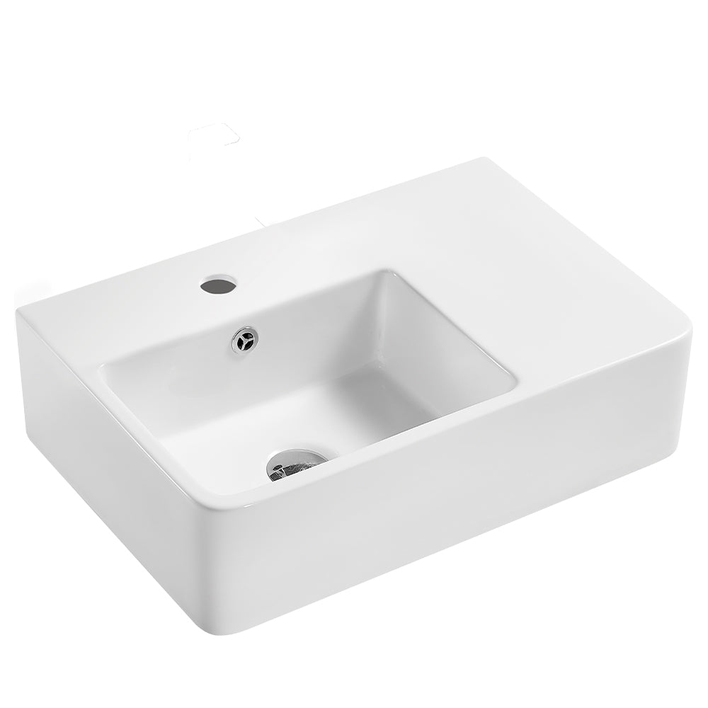 Delta Care Left-Hand Wall Basin - Gloss White