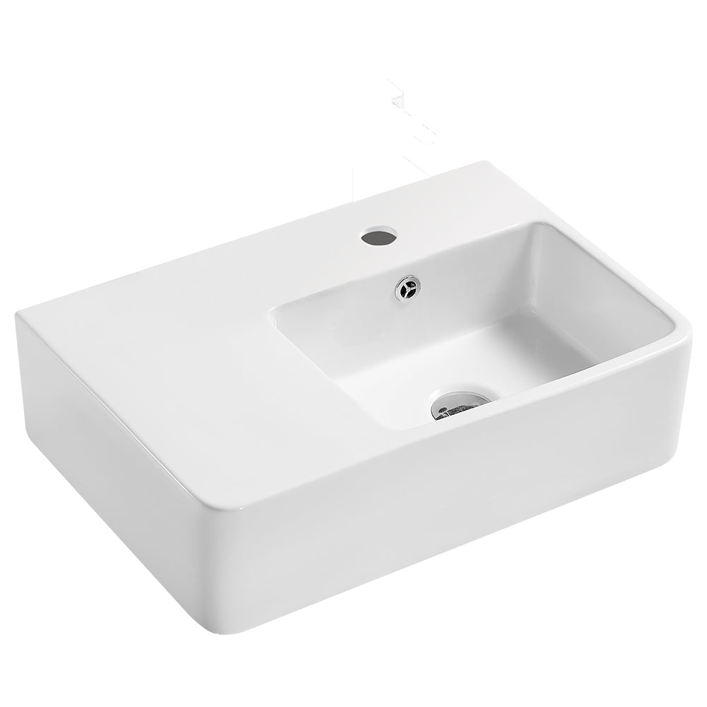 Delta Care Right-Hand Wall Basin - Gloss White
