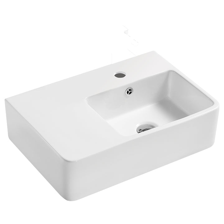 Delta Care Right-Hand Wall Basin - Gloss White