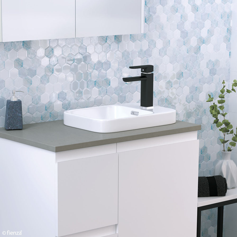 Petra Mini Semi-Inset Basin - Gloss White