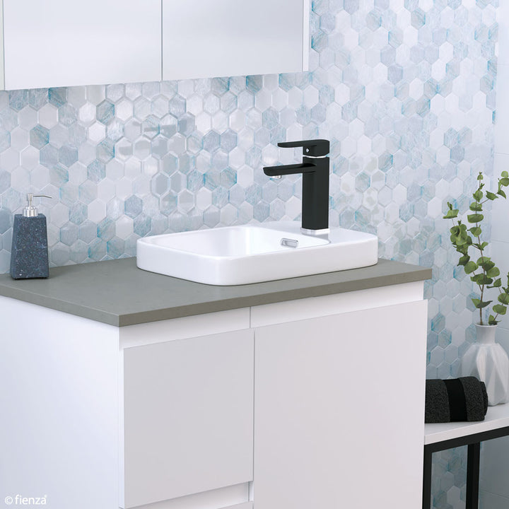 Petra Mini Semi-Inset Basin - Gloss White