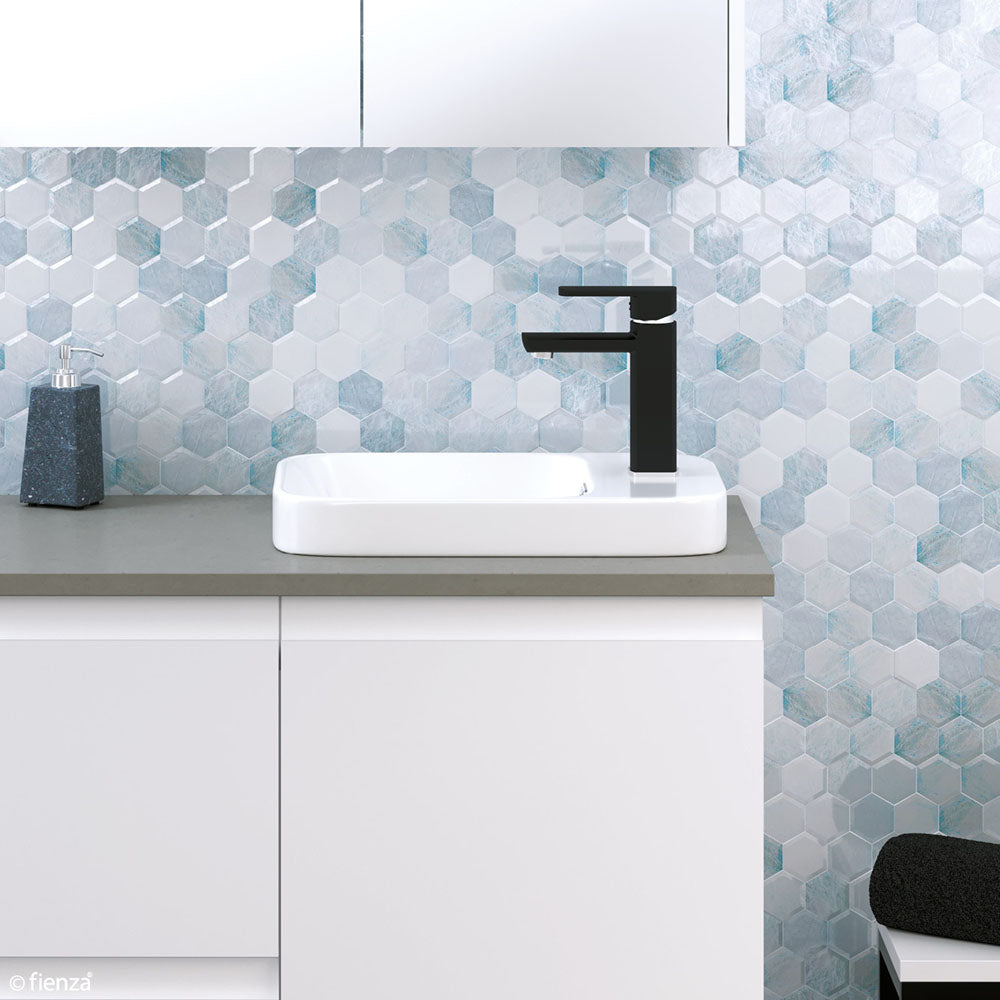 Petra Mini Semi-Inset Basin - Gloss White