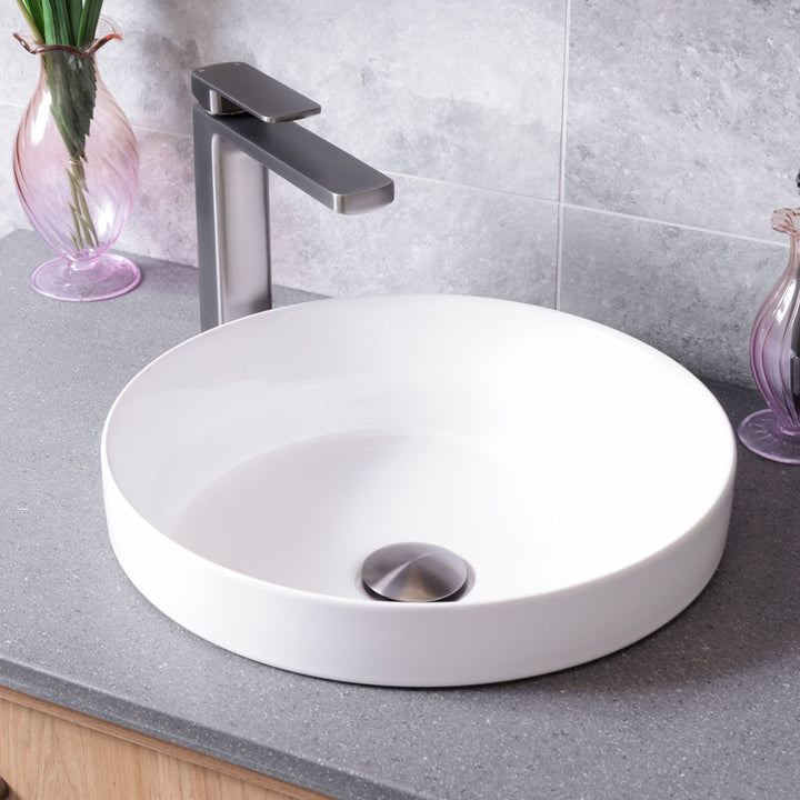 Reba Semi-Inset Basin - Gloss White