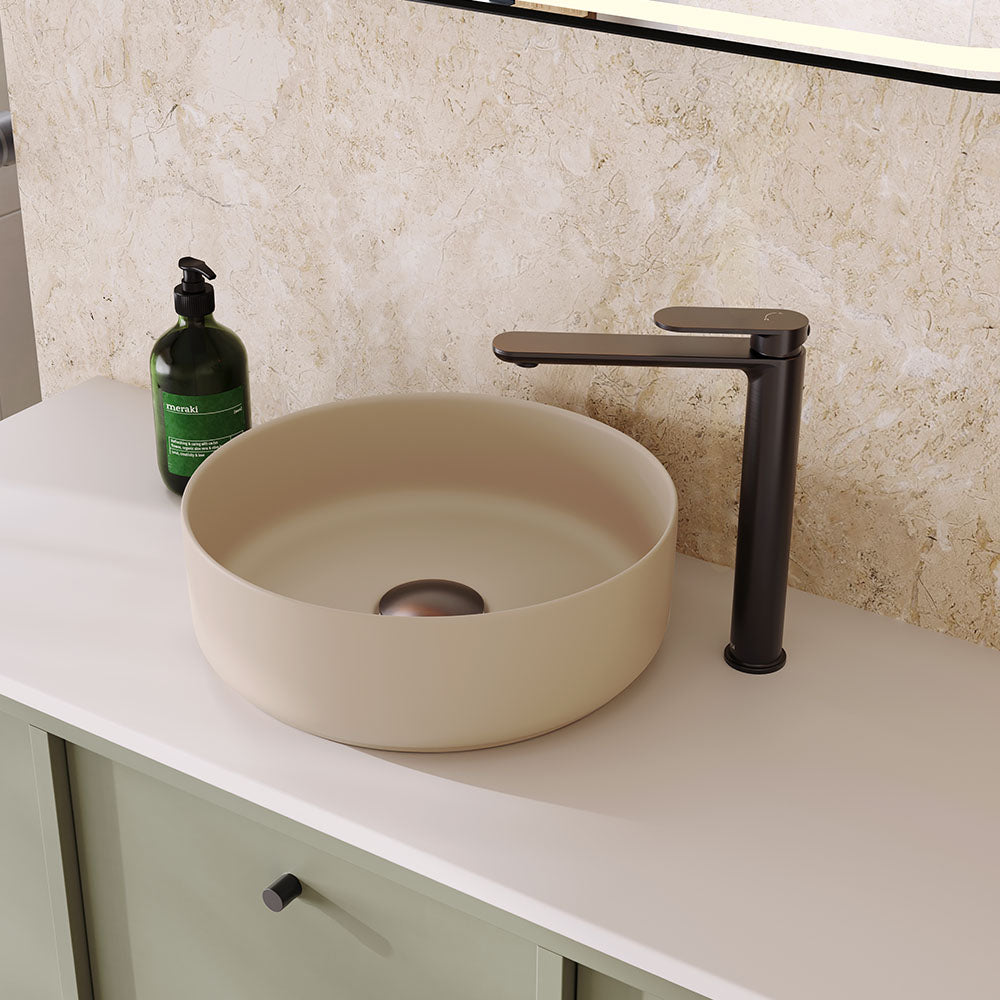 Reba Above Counter Basin - Matte Khaki