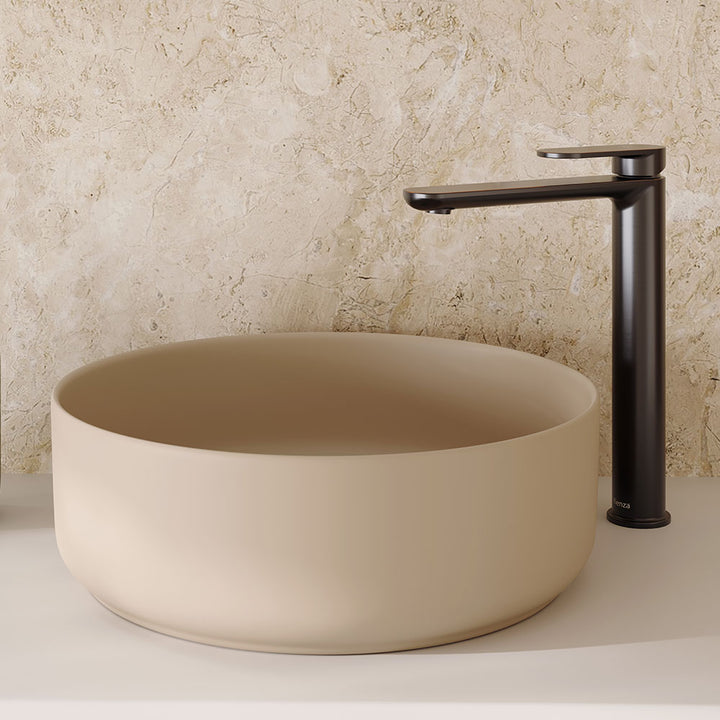 Reba Above Counter Basin - Matte Khaki