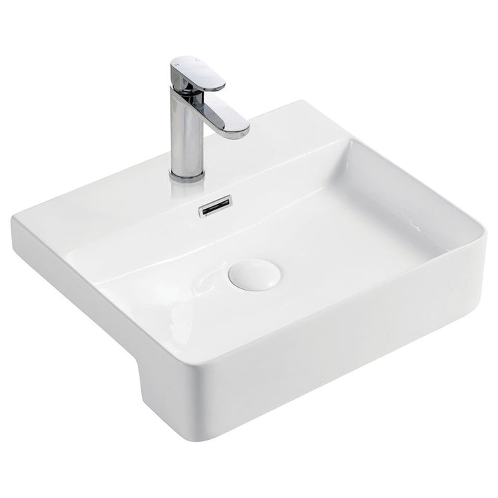 Petra Semi-Recessed Basin - Gloss White