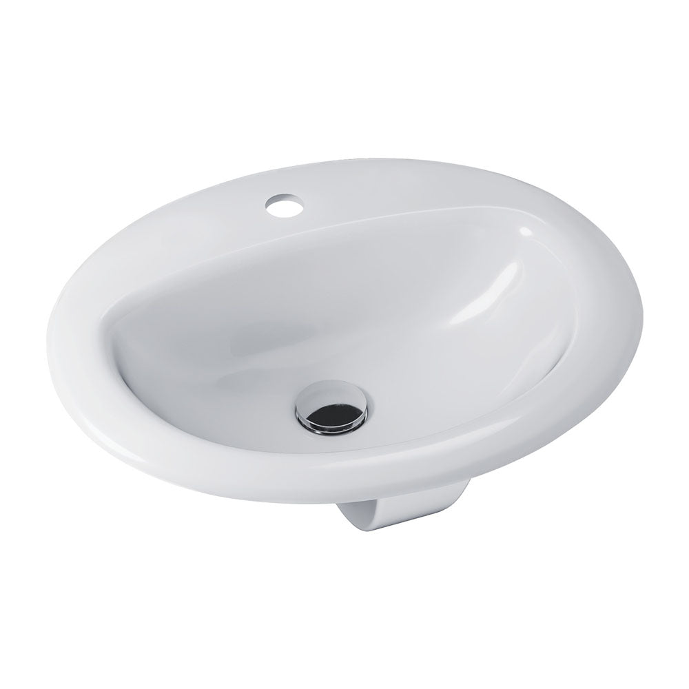 Stella Fully-Inset Basin - Gloss White
