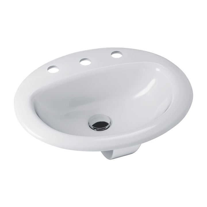 Stella Fully-Inset Basin - Gloss White