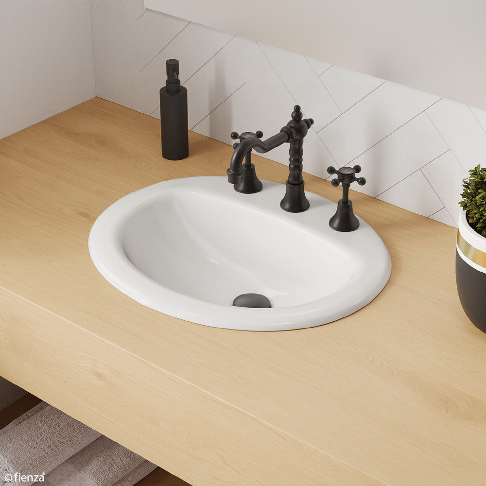 Stella Fully-Inset Basin - Gloss White