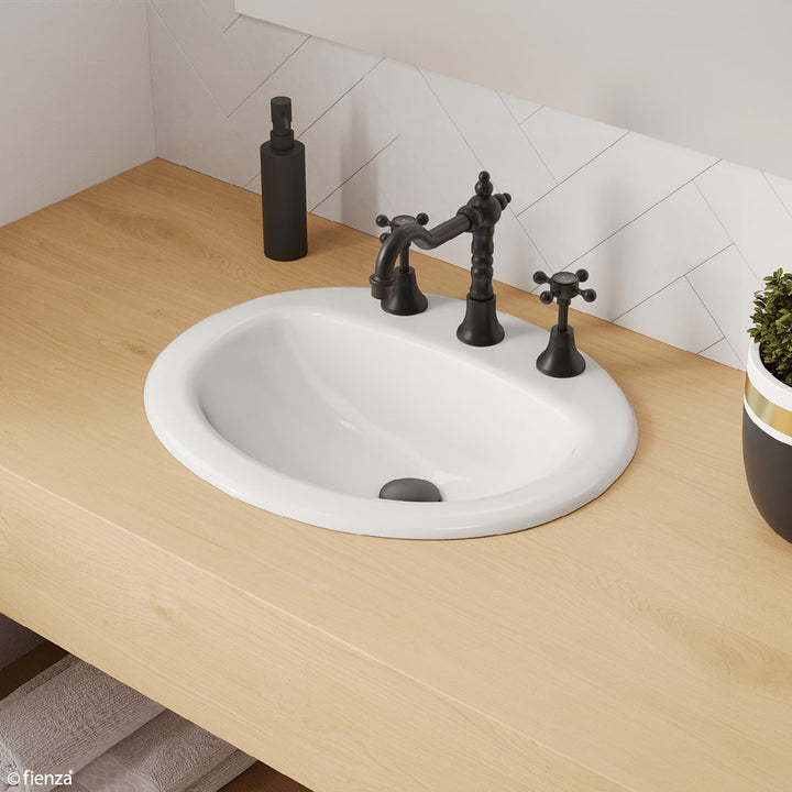 Stella Fully-Inset Basin - Gloss White