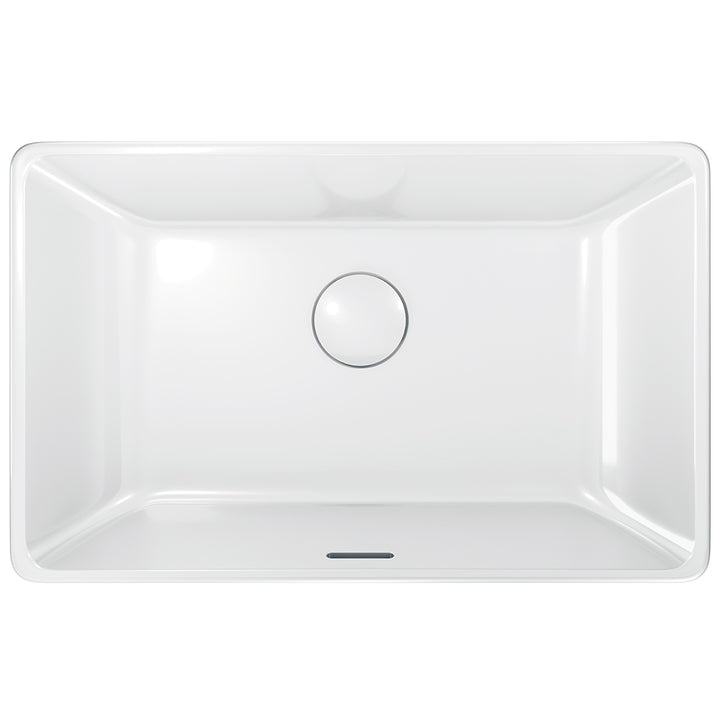 Petra Ceramic Semi-Recessed Basin - Gloss White