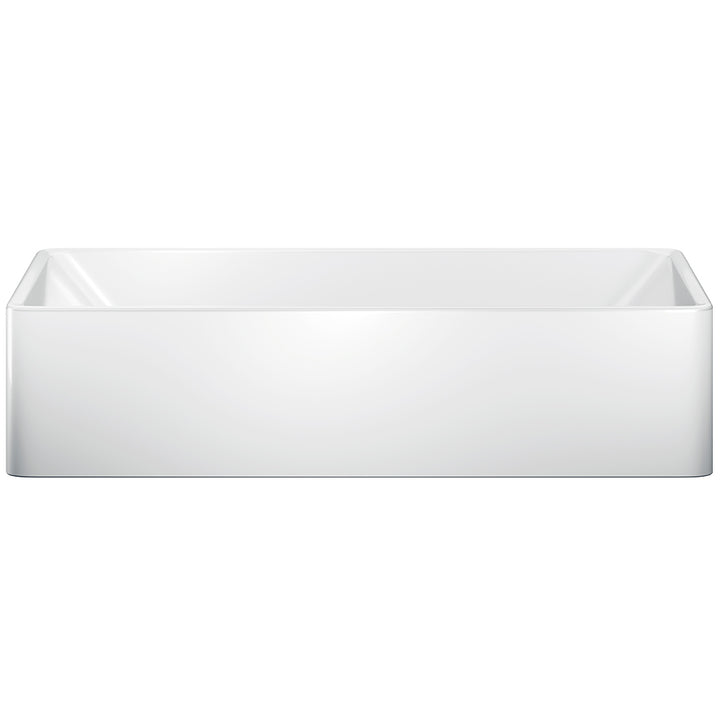 Petra Ceramic Semi-Recessed Basin - Gloss White
