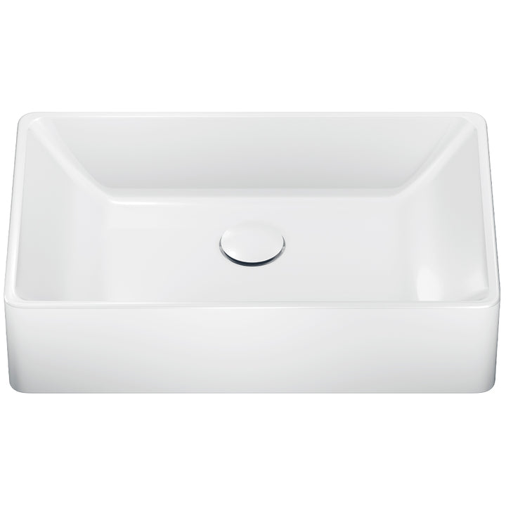 Petra Ceramic Semi-Recessed Basin - Gloss White