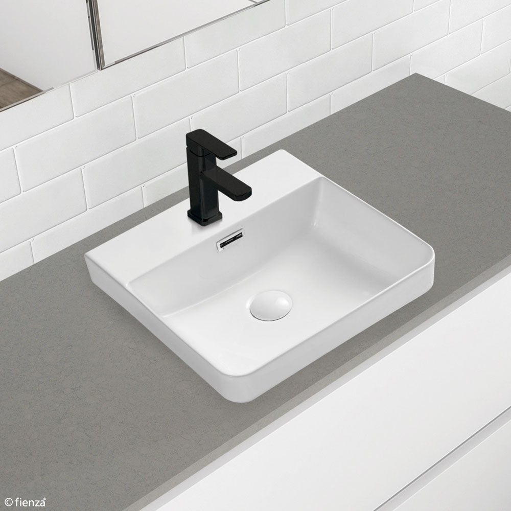 Petra Semi-Inset Basin - Gloss White