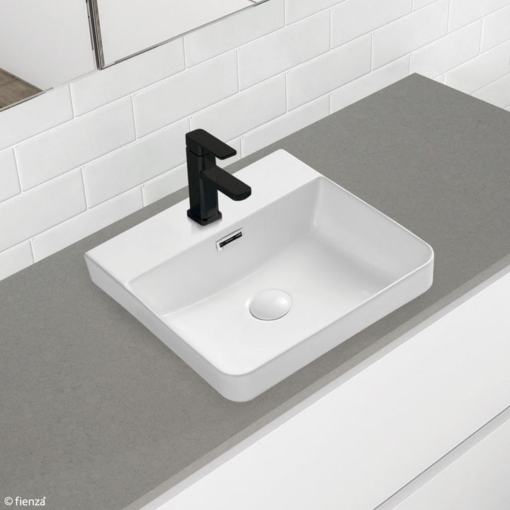 Petra Semi-Inset Basin - Gloss White