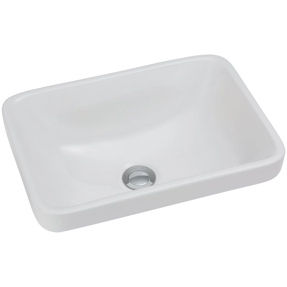 Sarah Semi-Inset Basin - Gloss White