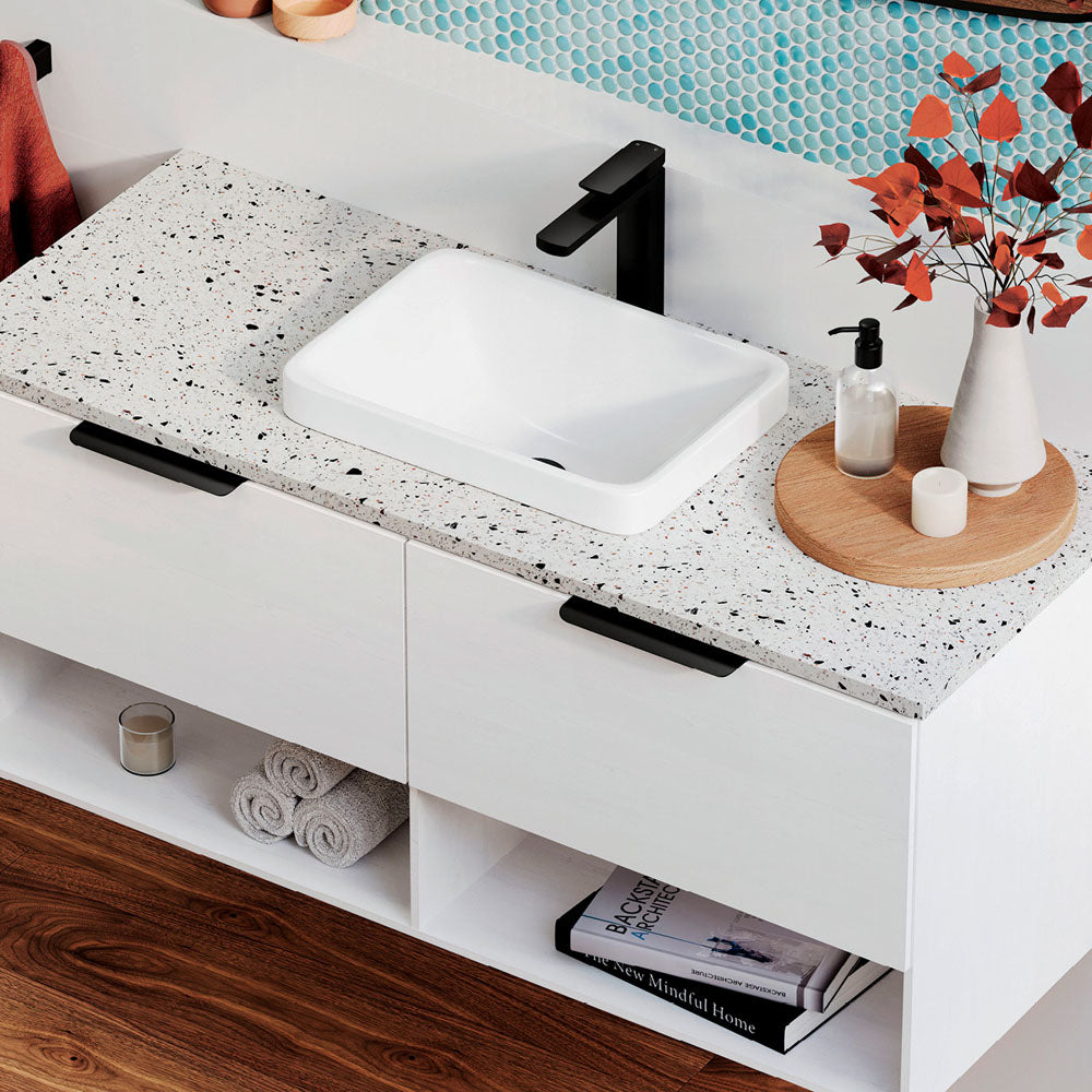 Sarah Semi-Inset Basin - Gloss White