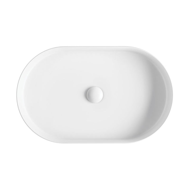 Eleanor Oval Above Counter Fluted Basin - Matte White