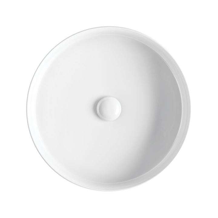 Eleanor Round Above Counter Fluted Basin - Gloss White