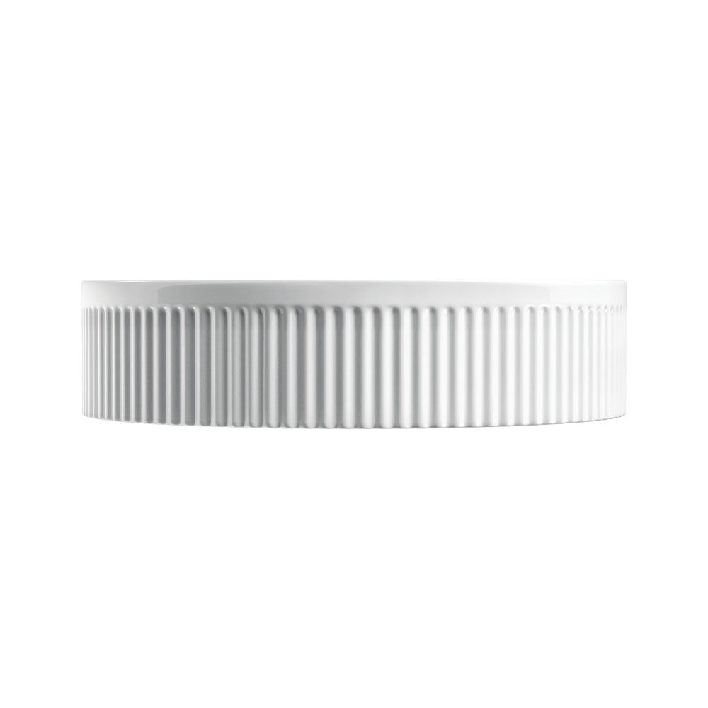 Eleanor Round Above Counter Fluted Basin - Gloss White