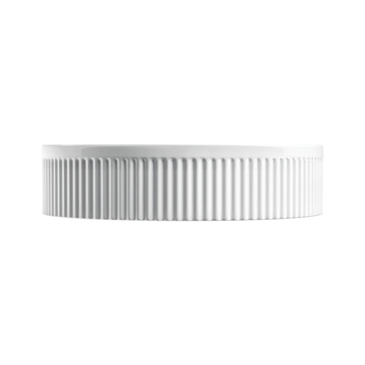 Eleanor Round Above Counter Fluted Basin - Gloss White