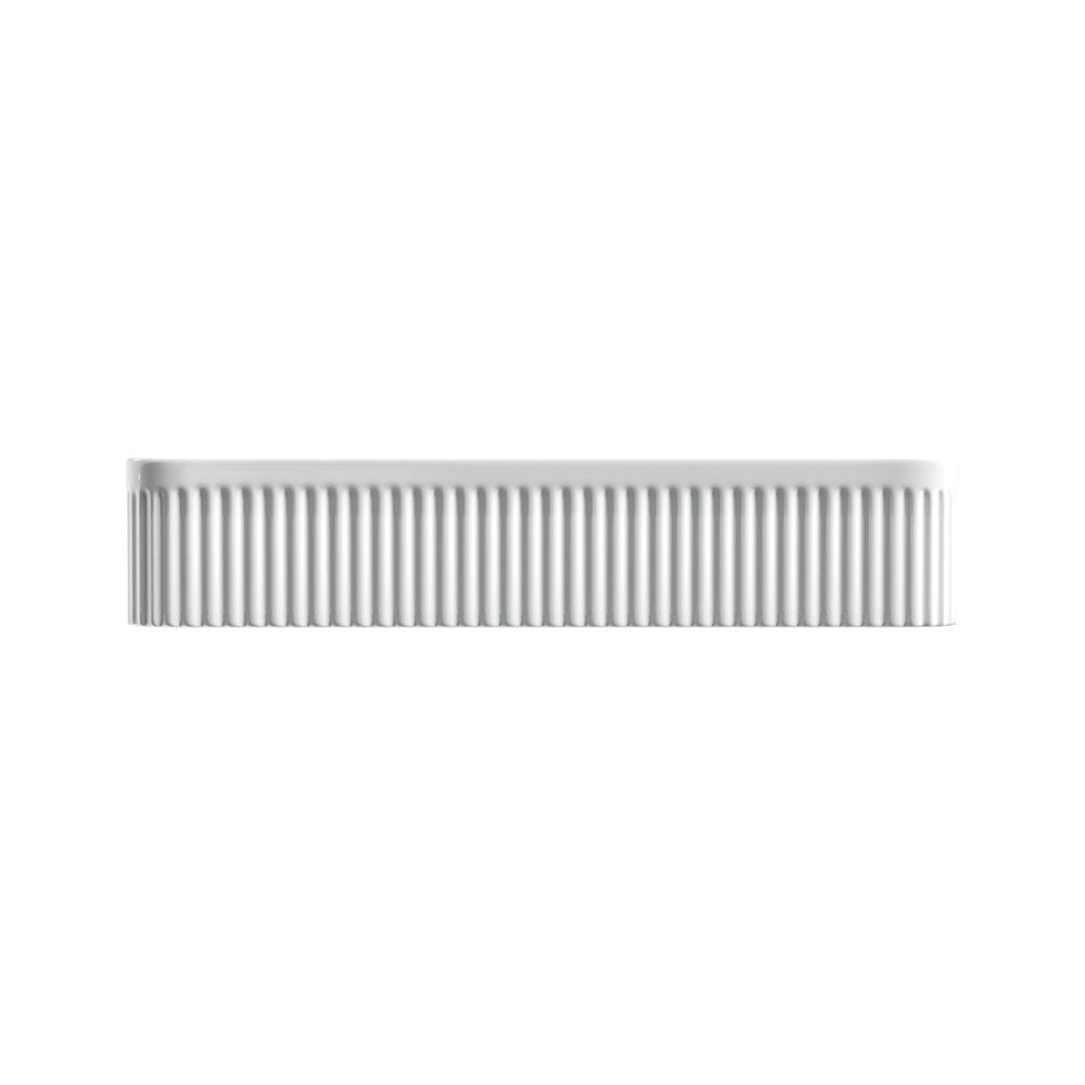 Eleanor Rectangular Above Counter Fluted Basin - Gloss White