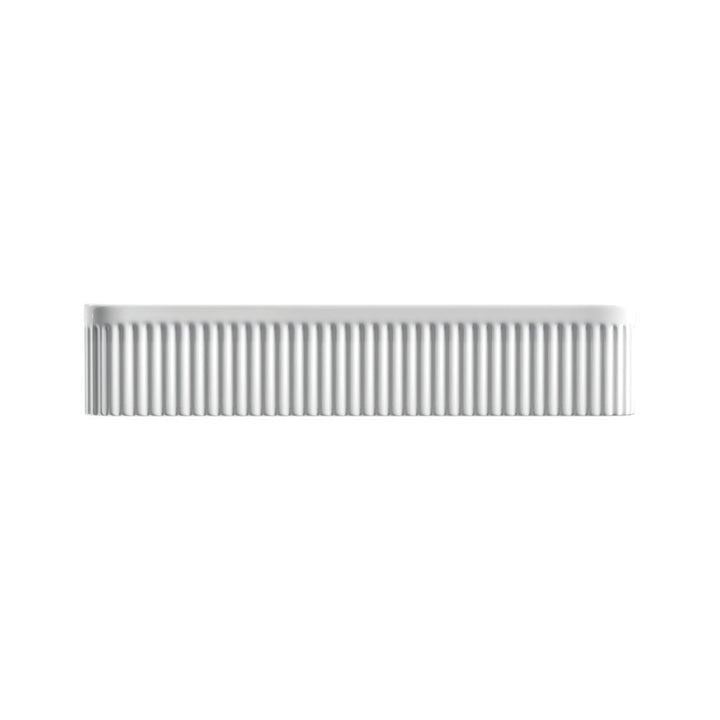 Eleanor Rectangular Above Counter Fluted Basin - Gloss White