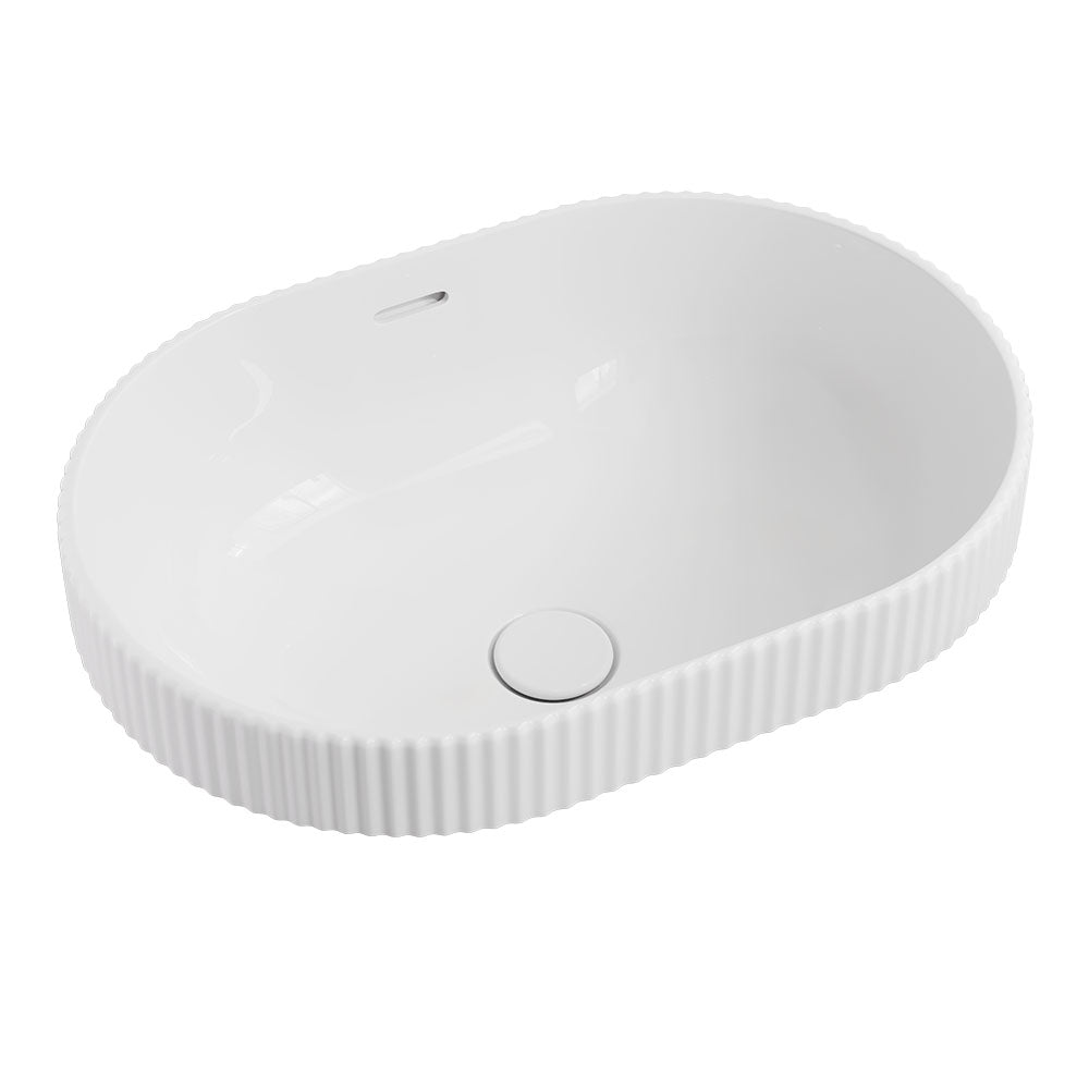 Eleanor Oval Semi-Inset Basin - Gloss White