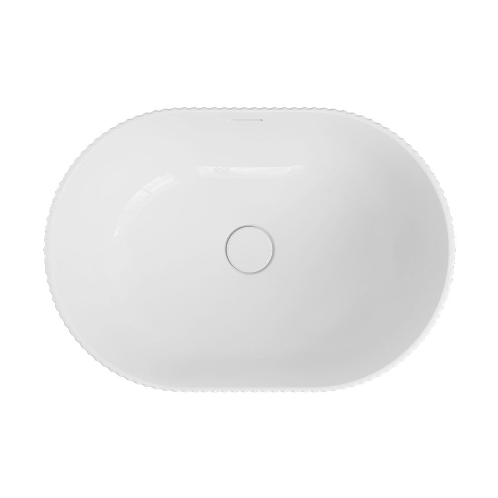 Eleanor Oval Semi-Inset Basin - Gloss White