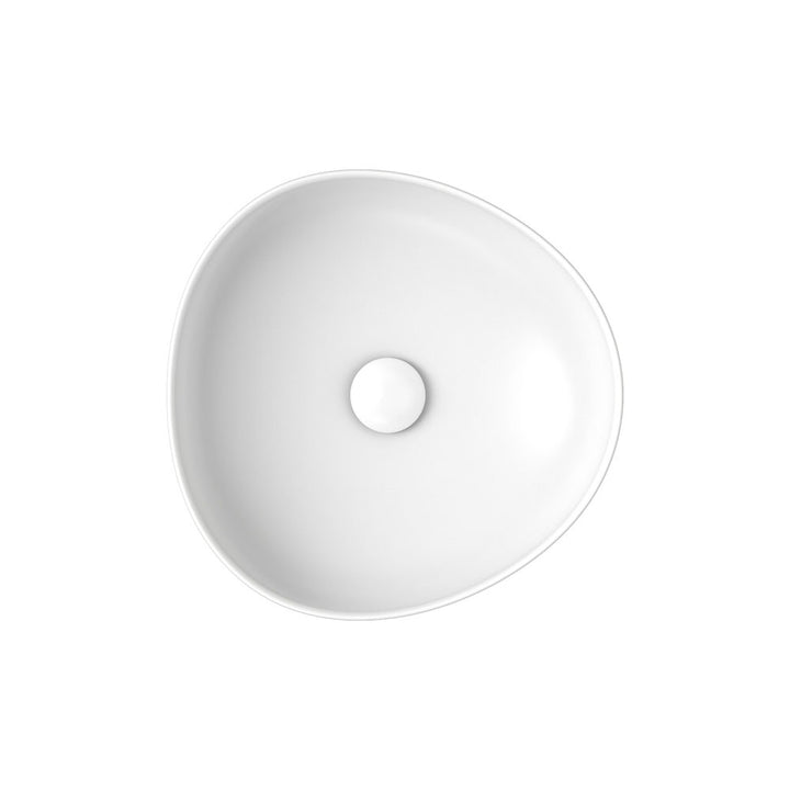 Pebble Small Above Counter Basin - Matte White