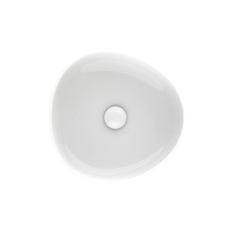 Pebble Small Above Counter Basin - Gloss White