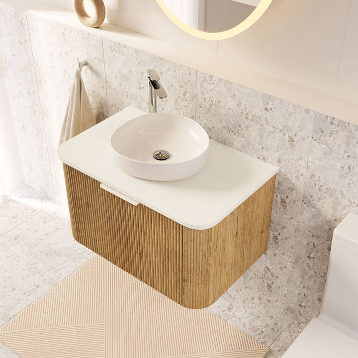 Pebble Small Above Counter Basin - Gloss White
