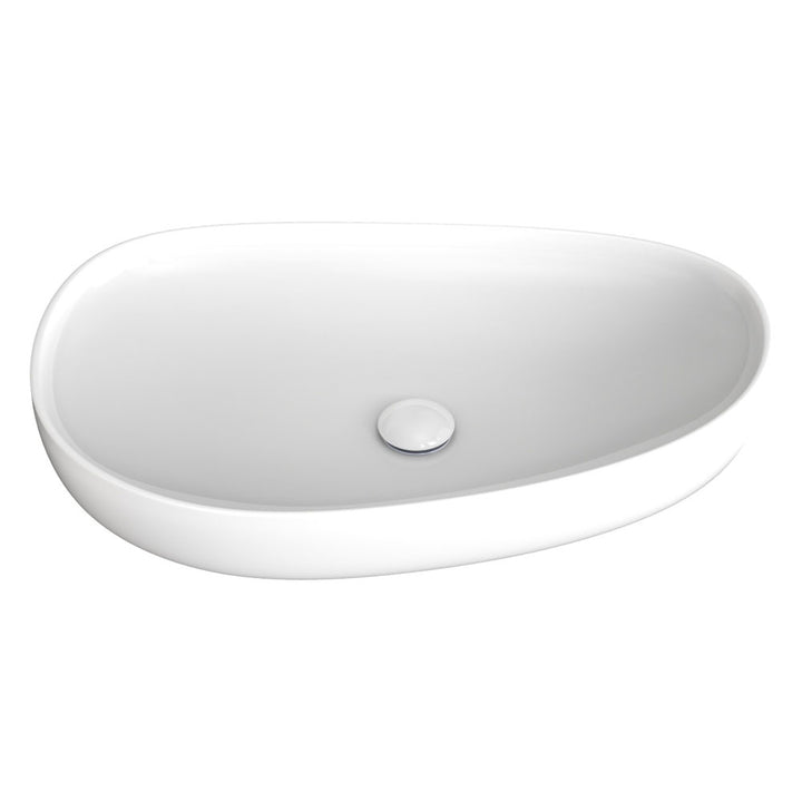 Pebble Large Above Counter Basin - Gloss White