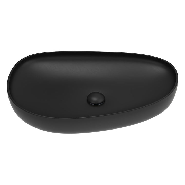 Pebble Large Above Counter Basin - Matte Black