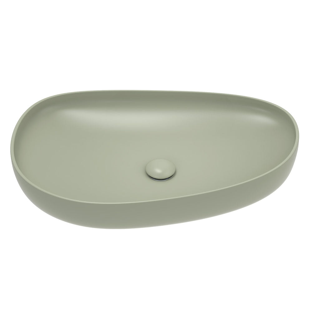 Pebble Large Above Counter Basin - Matte Olive