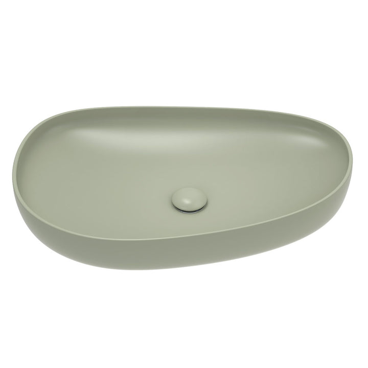 Pebble Large Above Counter Basin - Matte Olive