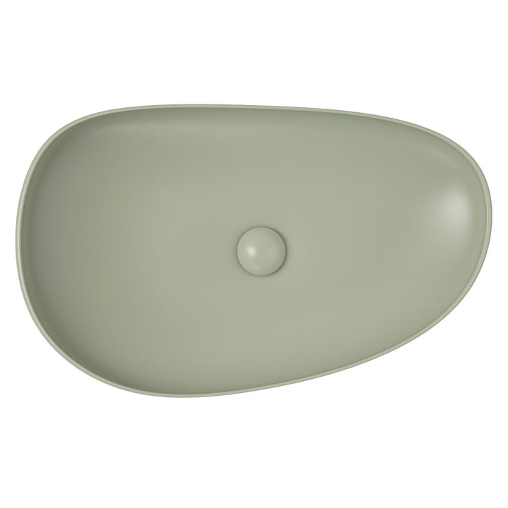 Pebble Large Above Counter Basin - Matte Olive