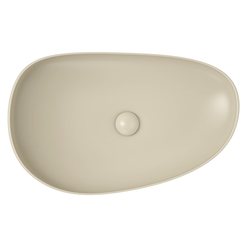 Pebble Large Above Counter Basin - Matte Khaki