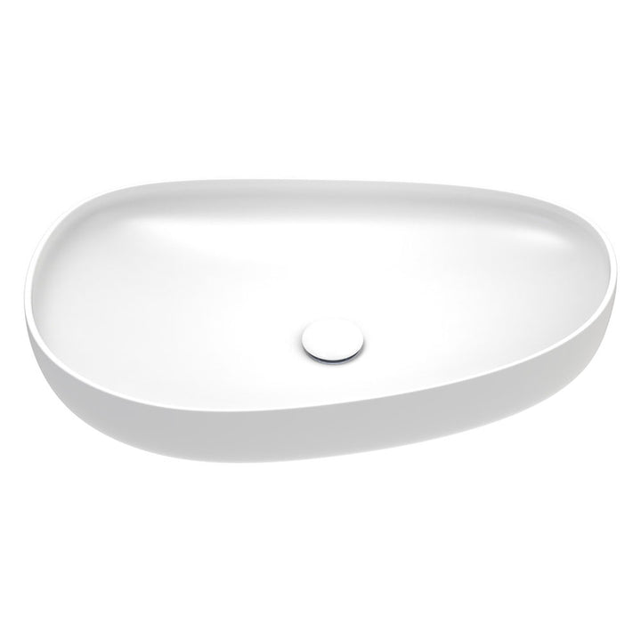 Pebble Large Above Counter Basin - Matte White