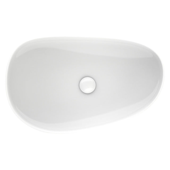 Pebble Large Above Counter Basin - Gloss White