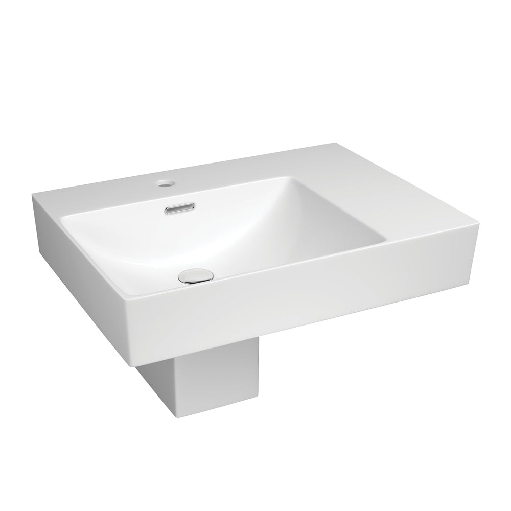 Tono Care Wall Basin with Integral Shroud - Gloss White