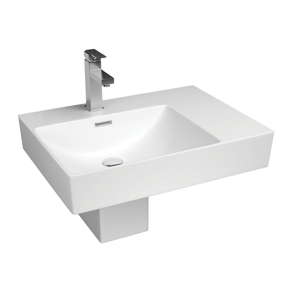 Tono Care Wall Basin with Integral Shroud - Gloss White