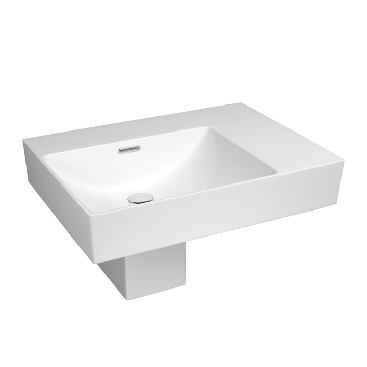 Tono Care Wall Basin with Integral Shroud - Gloss White